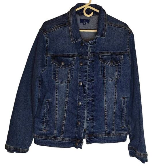 George Stretch Denim Jean Jacket - Picture 1 of 7